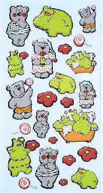 Softy Stickers bunt, Nili und Teddy
